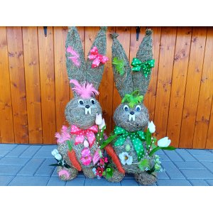 Veľkonočné dekorácie - Zajac veľký - výška 80 cm